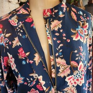 DG2 lightweight floral bomber jacket size xs nwt